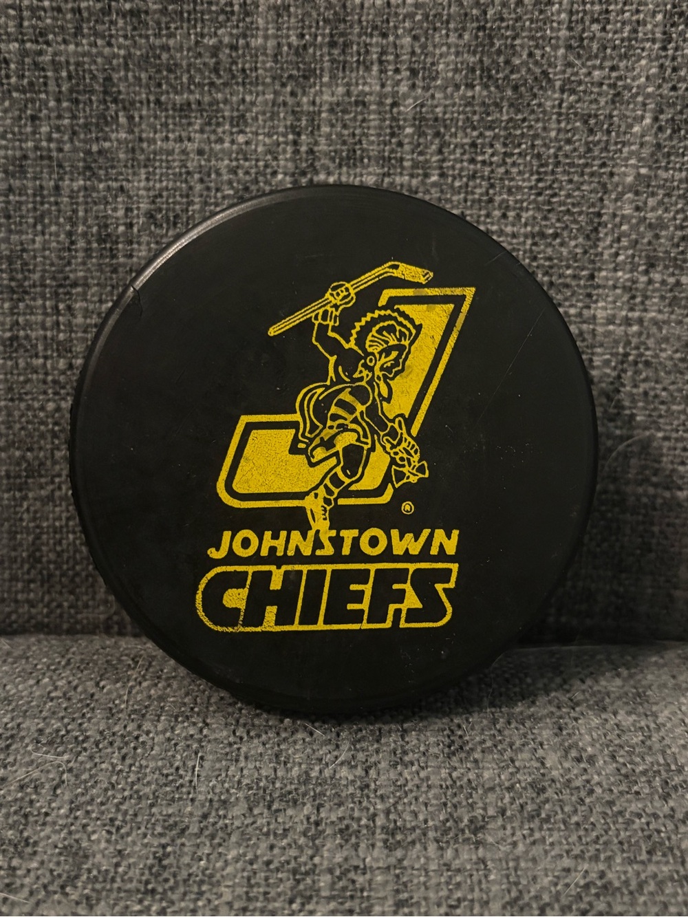Johnstown Chiefs ECHL Vintage Hockey Puck